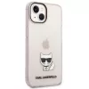 Karl Lagerfeld KLHCP14MCTRI iPhone 14 Plus / 15 Plus 6.7 Carcasa rígida rosa / rosa transparente Choupette Body