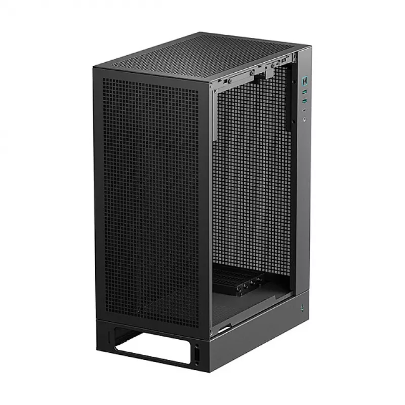 Caja de PC DeepCool CH170 PLUS Torre Negra – micro-ATX/mini-ITX, cristal templado, USB-C, fuente de alimentación arriba