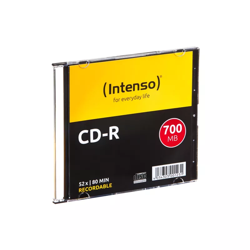 Intenso - 10 x CD-R - 700MB (80 Min) 40x - Slim Jewel Case - Soporte de almacenamiento (1001622)