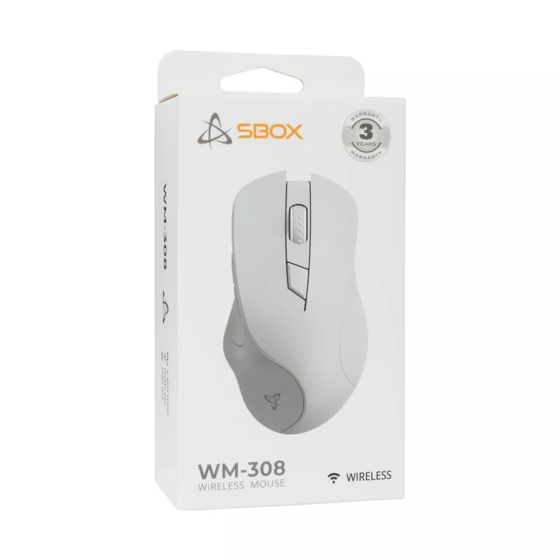 Ratón SBOX WM-308 blanco USB