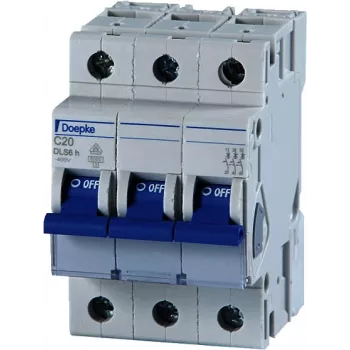 DOEPKE interruptor automático C16A DLS-6H-C16-3-6-KA 6kA 3 polos 400V característica C DLS-6H-C16-3-6-KA (09914293)