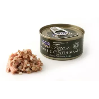 FISH4CATS Filete de atún con algas - comida húmeda para gatos - 70 g