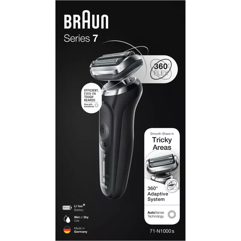 Braun Series 7 71-N1000s Afeitadora de lámina negra