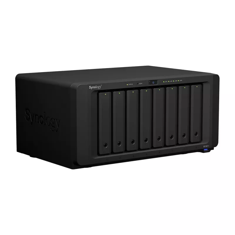 Synology DiskStation DS1821+ servidor NAS/almacenamiento torre Ryzen Embedded V1500B 4 GB DDR4 0 TB DiskStation Manager negro