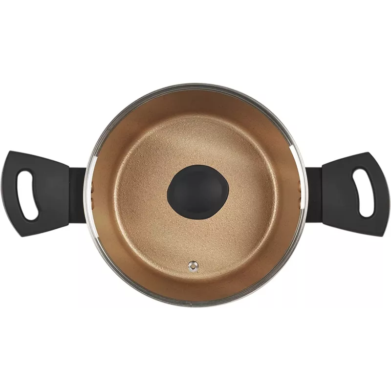 Olla Russell Hobbs RH01669BEU7 20 cm, negra, interior de acero inoxidable