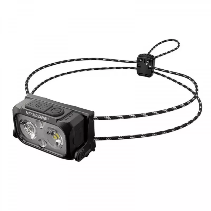 Linterna frontal Nitecore NU21 360 lúmenes Midnight Shadow – linterna frontal recargable compacta, 360 lm de potencia