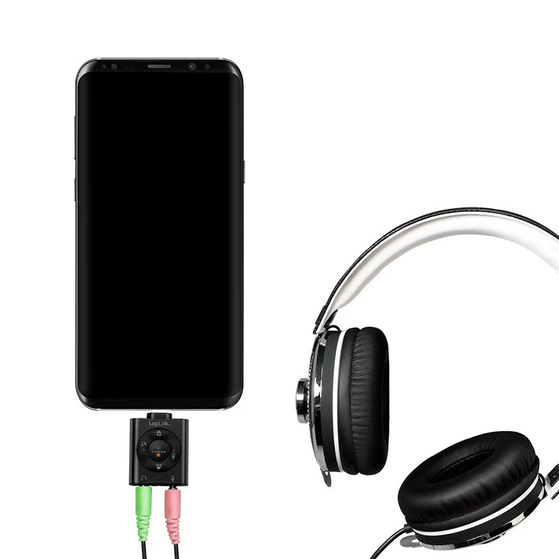 Adaptador de audio USB3.2 USB-C/macho a 2x conector hembra 3,5 mm 7.1