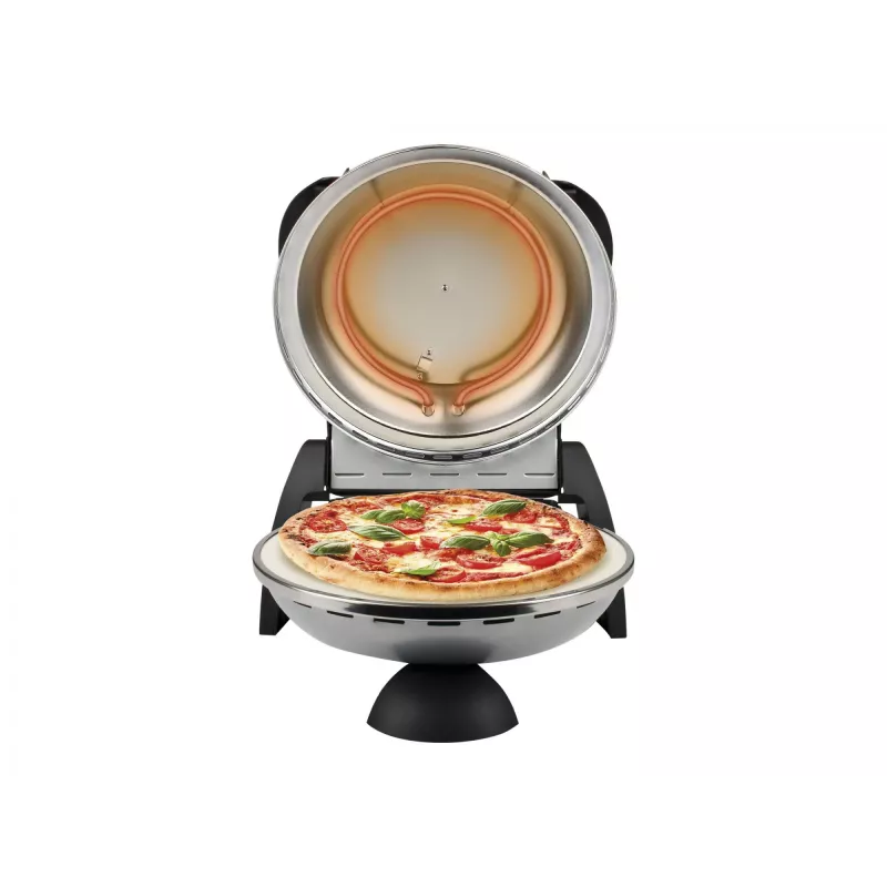 Pizzera G3FERRARI Delizia 1200 W, superficie de piedra, máx. 400 °C, pizza de 31 cm, temporizador, termostato