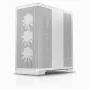 APNX Caja de PC Semitorre C1-R-WT-v1 — Blanca, compatible con ATX/Micro-ATX/Mini-ITX, 3 ventiladores frontales de 120 mm preinstalados, 3 bahías de 3,5 pulgadas + 3 de 2,5 pulgadas, USB 3.2 Gen1 x2