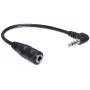 Cable de audio DeLOCK 65397 0,14 m 2,5 mm conector macho a 3,5 mm conector hembra Negro