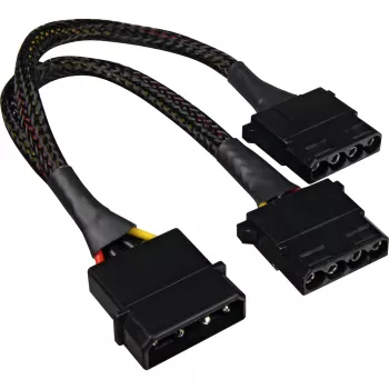 Adaptador de alimentación en Y SATA Sharkoon 4P Molex 0,15 m negro – Digital/Datos – Alimentación