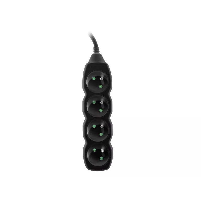 Tracer PowerCord alargador, 4 tomas, 3 m, negro