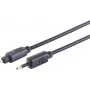 Cable óptico Toslink ShiverPeaks 69014-1.5, 4,0 mm a 3,5 mm, 1,5 m