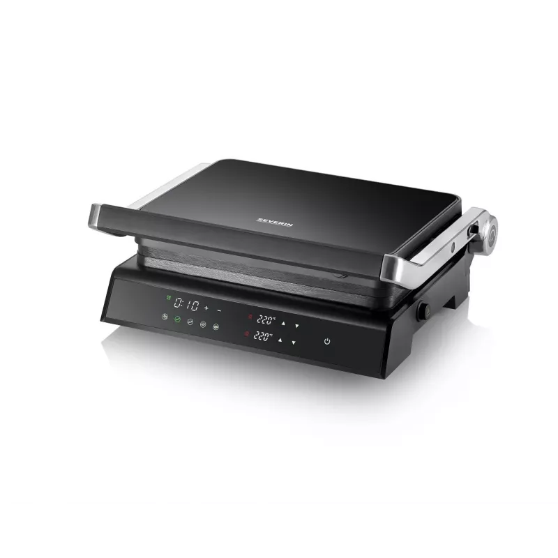 Parrilla de contacto Severin KG 2399 negra acero inoxidable 1800 W