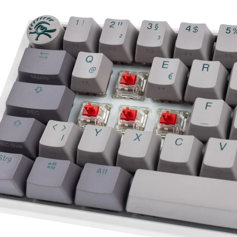 Teclado mini gaming Ducky One 3 Mist Gris, RGB-LED - MX-Red