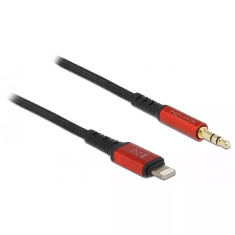 Cable de audio DeLOCK 86587 1,5 m 3,5 mm Lightning Negro