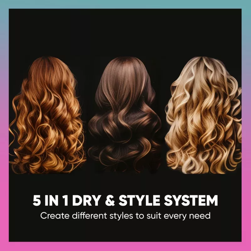 Moldeador de pelo SBB 5-in-1 Blowdry and Style SBDR-2850-EU — secador y herramienta de styling multifunción