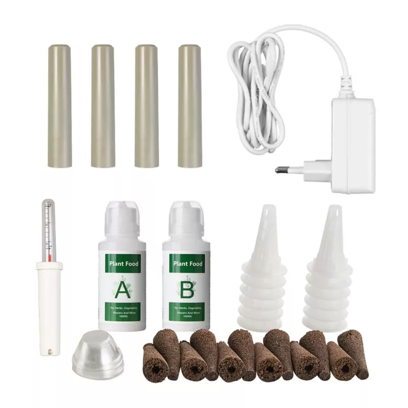 Sistema inteligente de cultivo de plantas de interior GreenBlue, maceta SMART, capacidad 4L, para 12 plantas, LEDs de espectro completo, GB133