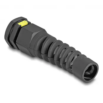Prensaestopas DeLOCK M16 con ventilación y alivio de tracción IP68 negro 2 uds.