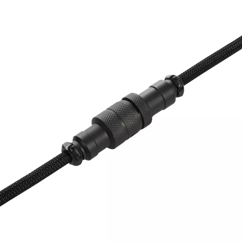 Sharkoon SGK50 Aviator cable en espiral para SKILLER SGK50, de USB-A a USB-C, 1,85 m, titanio/negro