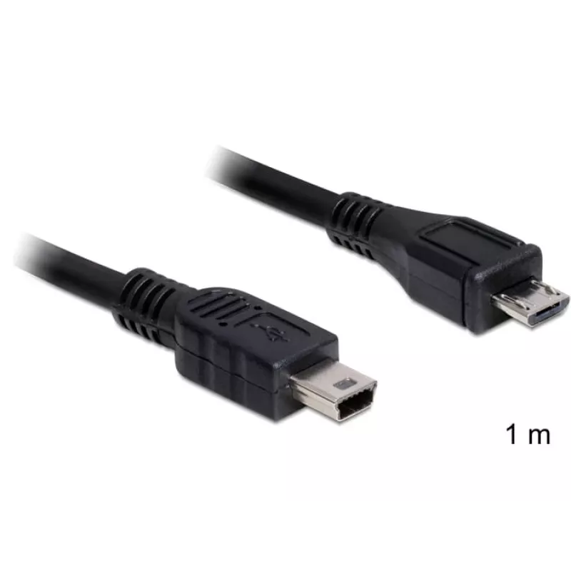 Cable USB DeLOCK 83177 1 m Micro-USB B Mini-USB B Negro