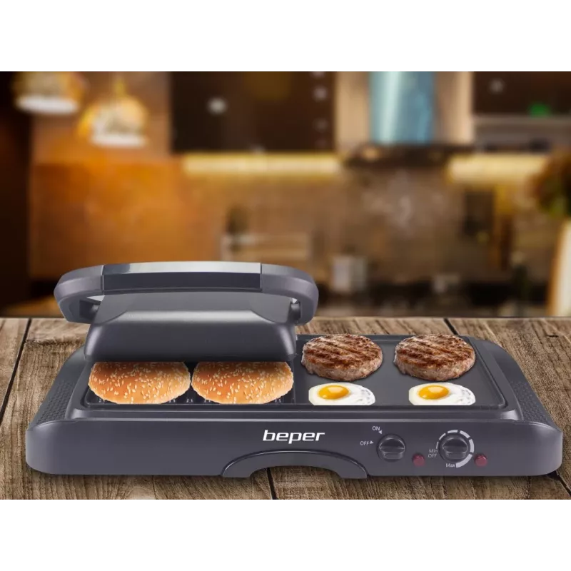 Tostadora Beper P101TOS501 — tostadora eléctrica de acero inoxidable para 2 rebanadas