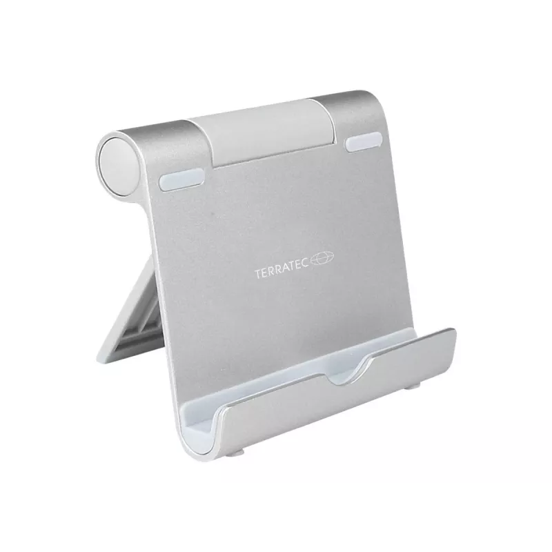 TERRATEC iTab S - Soporte para teléfono móvil / tablet - Aluminio - Plata - Soporte de mesa (219727)