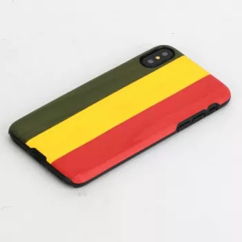 Funda para smartphone man and wood para iPhone X/XS — Reggae negro, tapa trasera rígida protectora