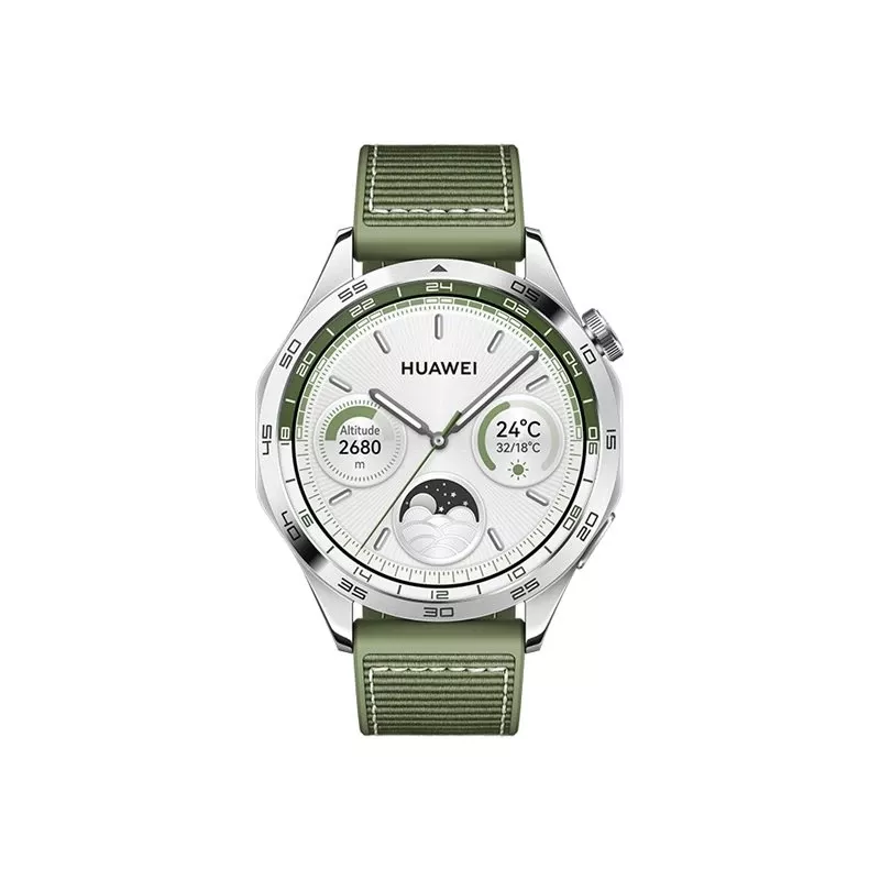 Reloj inteligente HUAWEI WATCH GT 4 46 mm, 1,43" AMOLED, GPS, hasta 14 días de batería, Android e iOS, acero inoxidable, verde