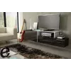 Mueble de TV Cama SIGMA 3 180 negro/negro brillante + blanco