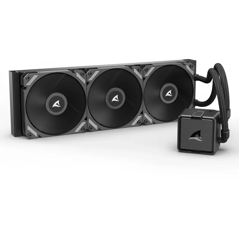 Refrigeración líquida todo en uno para CPU Sharkoon S40, radiador de 360 mm, negro