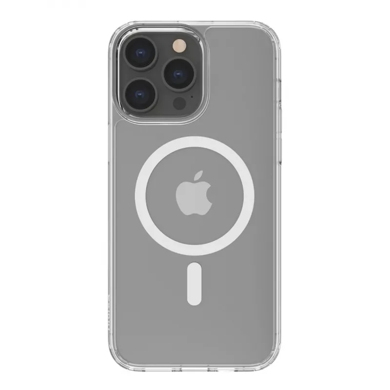Belkin MSA011BTCL SheerForce funda magnética para iPhone 14 Pro Max, antibacteriana, transparente