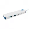 Hub USB-C HYPER HyperDrive Flex HD5200BUGL — 4 puertos, azul