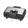 Clatronic WA 3606 gofrera 2 gofres negra, acero inoxidable 800 W