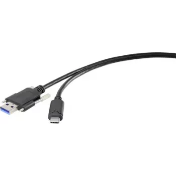 Adaptador de cable Renkforce RF-3386040 USB 3.2 Type-A USB-C negro (RF-3386040)