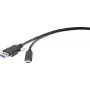 Adaptador de cable Renkforce RF-3386040 USB 3.2 Type-A USB-C negro (RF-3386040)