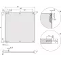 Schroff 20846453 panel frontal, apantallable EMC, 6U, 42 HP