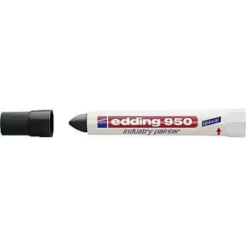 Edding 950 Rotulador de pintura industrial, 10 mm, negro
