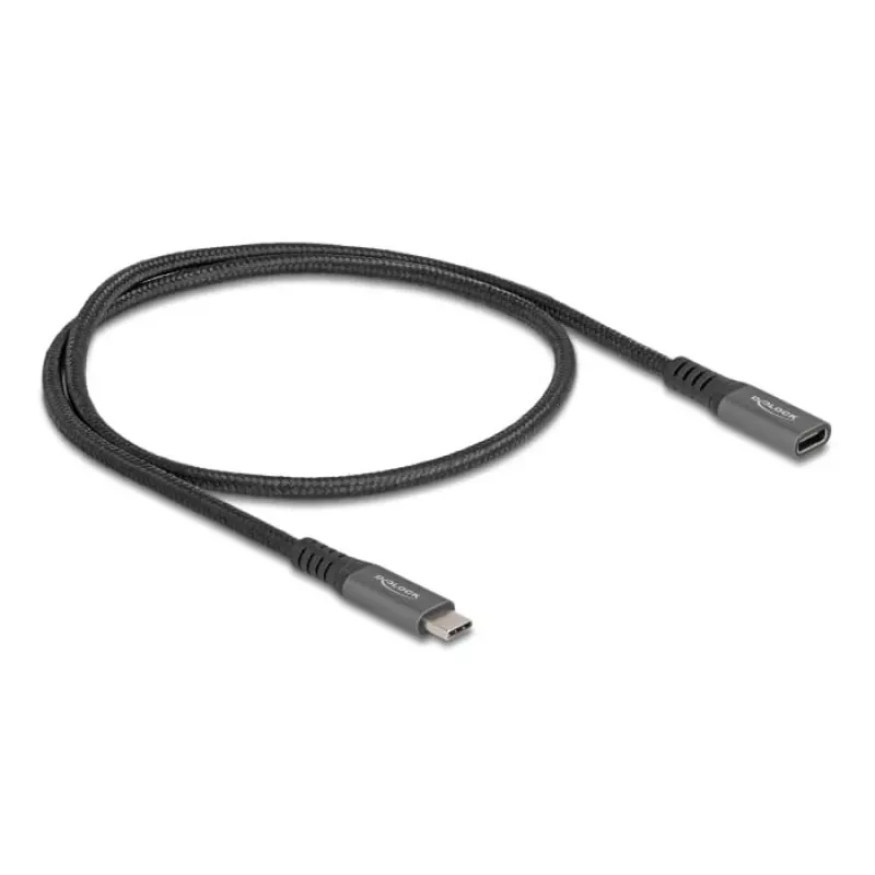 Cable de extensión USB DeLOCK USB Type-C conector macho a conector hembra 10 Gbit/s 0,5 m gris metal