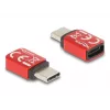 Delock 60689 Bloqueador de datos USB-C, conector USB-C a toma USB-C, 240 W, rojo