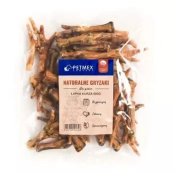Snack masticable PETMEX Pata de pollo 500 g — snack masticable natural de pollo para perros adultos, 500 g
