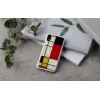 Funda para smartphone iKins para iPhone XR Mondrian White — funda trasera rígida protectora