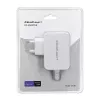 Qoltec 51039 adaptador de corriente 65 W USB-C PD, 5–20,3 V, 2–3,25 A, cable USB-C integrado, blanco