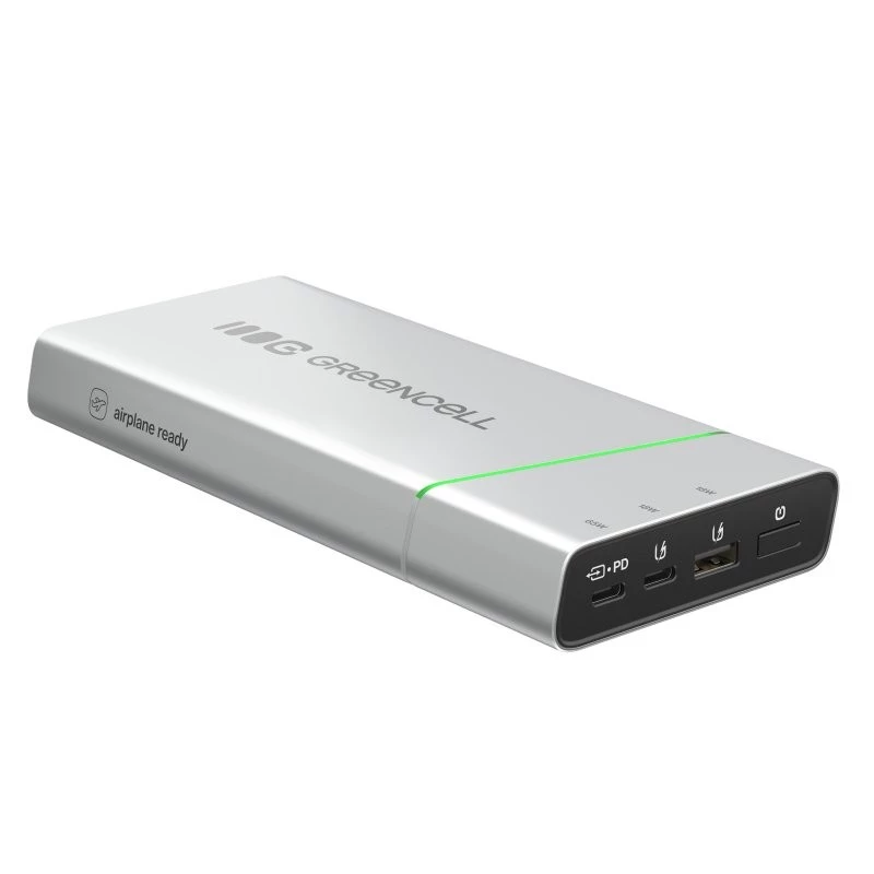 Batería portátil Green Cell BPLGC20P 20800 mAh litio-ion, USB-C PD 65W, 2x USB-C + 1x USB-A, carcasa de aluminio