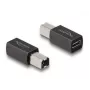 Adaptador USB 2.0 DeLOCK conector hembra USB Type-C a conector macho Type-B 65839