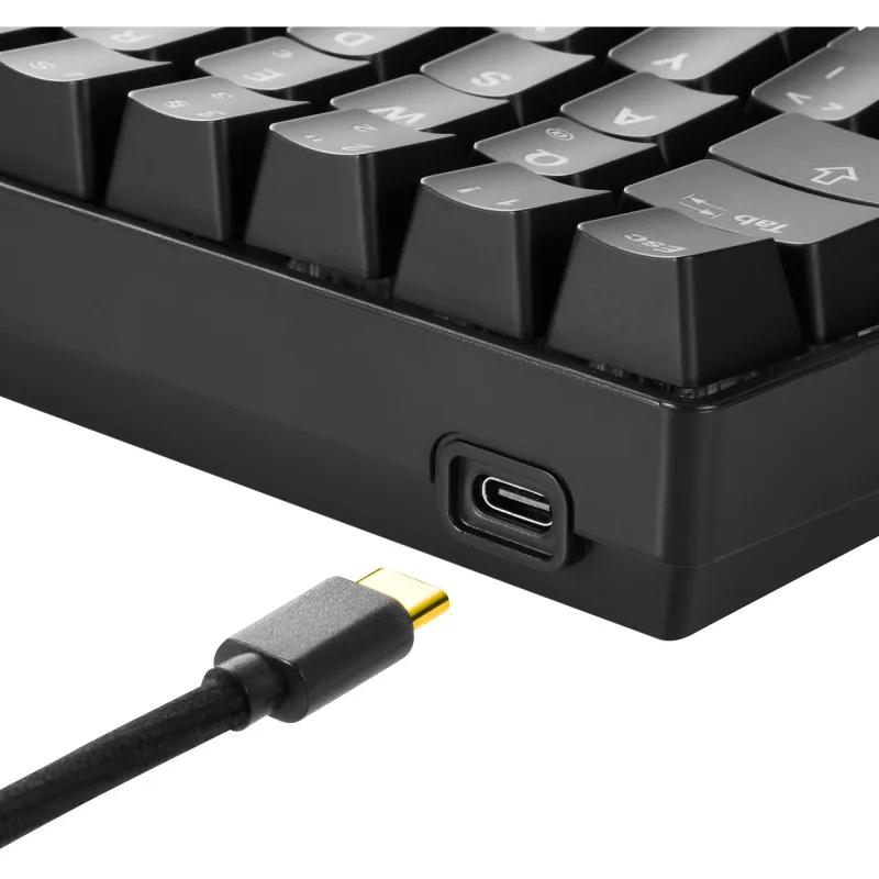 Sharkoon SGK50 S4 Teclado gaming USB AZERTY Francés Negro 60% RGB LED