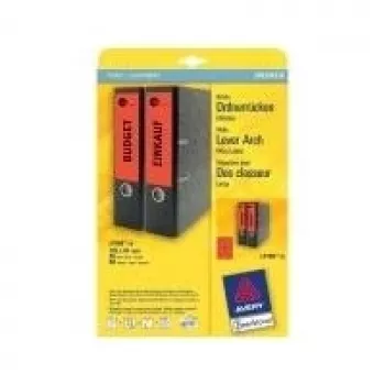 Etiquetas para archivador Avery L4766-20 Rojo 192 x 61 mm