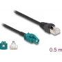 Cable de red DELOCK 91371 — HSD Z a RJ-45, contactos dorados, 0,5 m, negro