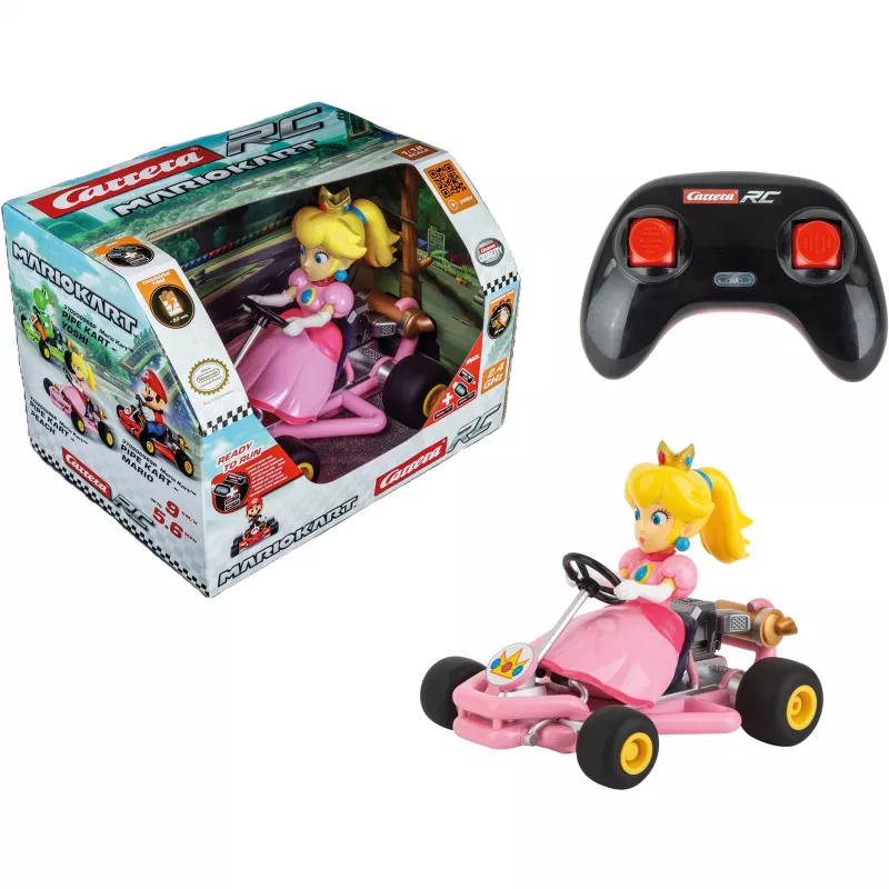 Carrera RC 370200986P Mario Kart Pipe Kart Peach, 2,4 GHz, autonomía de batería de 30 min, a partir de 6 años