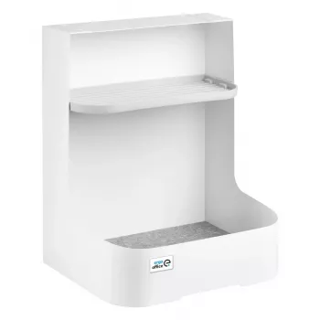 Ergo Office caja de almacenamiento/organizador bajo escritorio con bandeja de accesorios, blanco, máx. 5 kg, ER-442